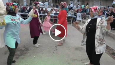 Hanım ablalardan oldukça hoş iğde dalı ve gımıldan kaşık oyunu