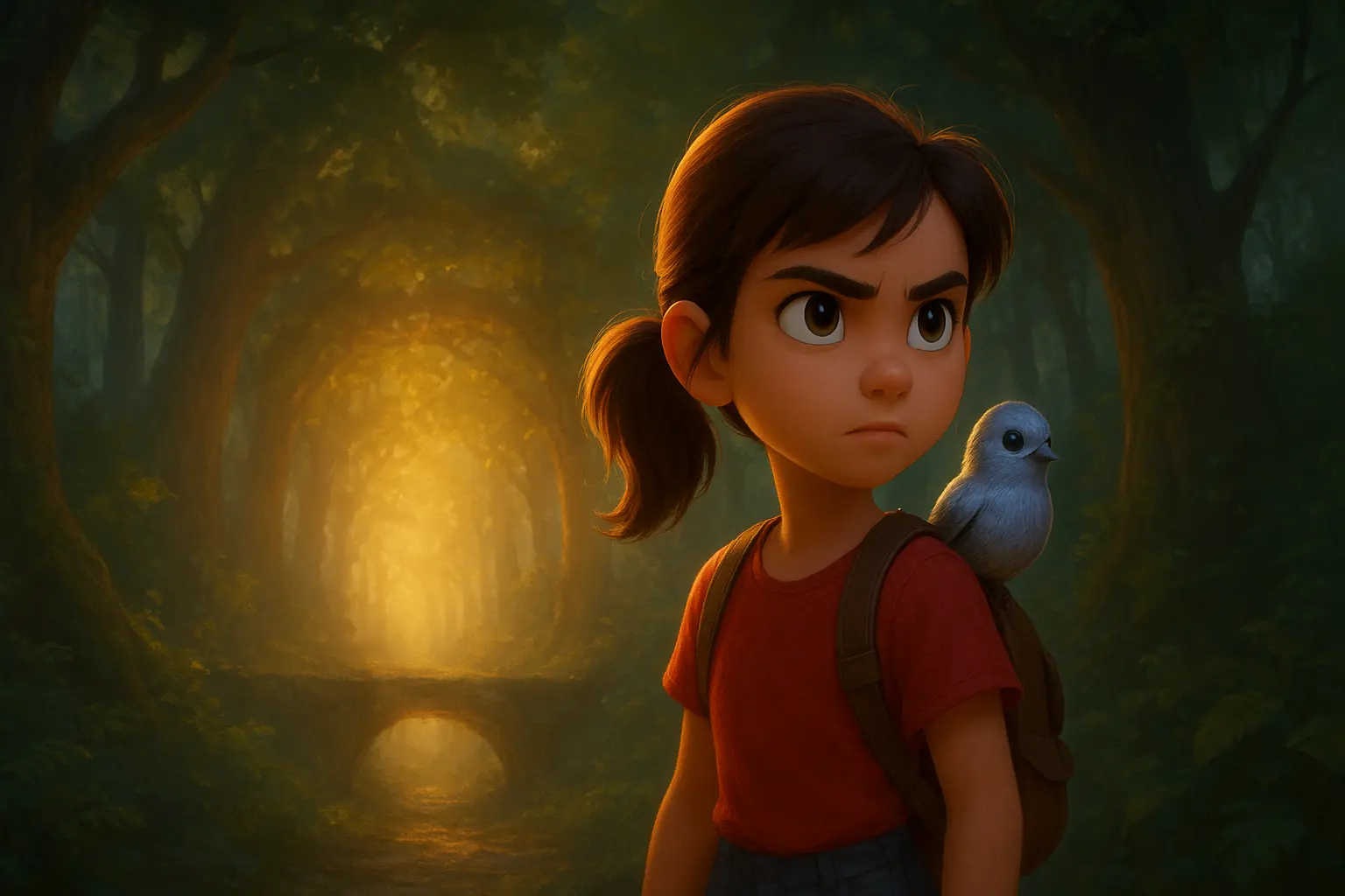 Elif ve Gümüş Tüy, Fısıldayan Orman’ın sessizliğine doğru yola çıkıyor.