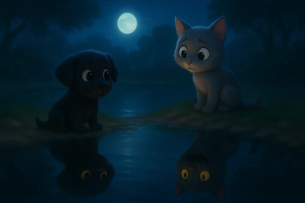 Kara ve Mırmır, kendi yansımalarında korkularıyla yüzleşiyor.