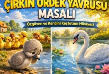 çirkin ördek yavrusu masalı özgüven ve kendini keşfetme temalı çocuk masalı görseli