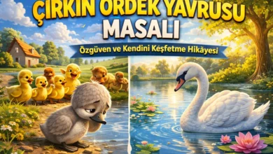 çirkin ördek yavrusu masalı özgüven ve kendini keşfetme temalı çocuk masalı görseli