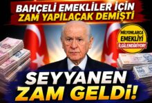 Devlet Bahçeli’den Emekli Maaşları İçin Destek Mesajı