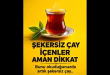 Çayı Şekersiz İçenleri İlgilendiren Haber